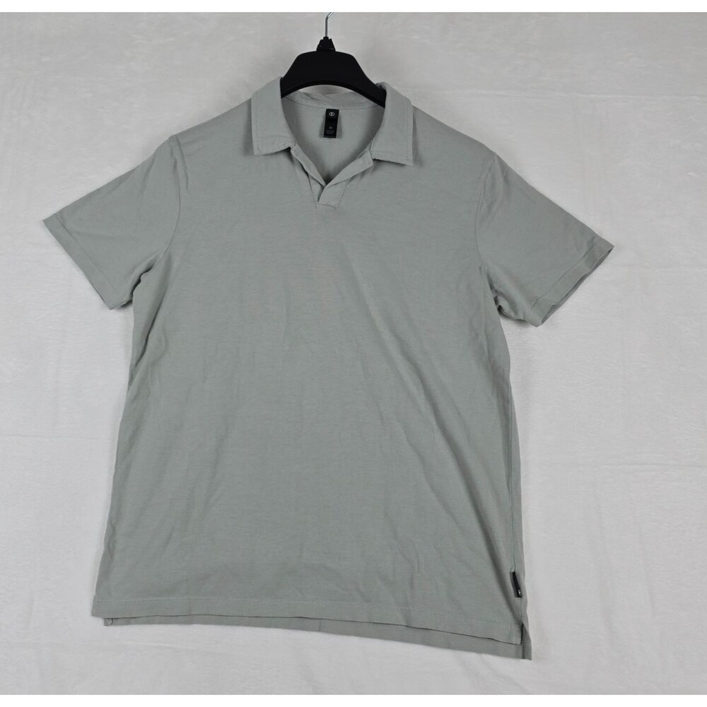 AG Adriano Goldschmied Short Sleeve Polo Men’s Grey Medium Cotton Knit